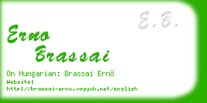 erno brassai business card
